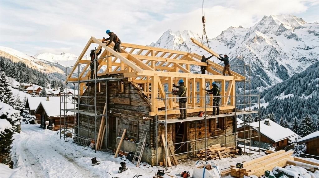 Extension et surélévation de chalet en Savoie : la tendance 2026 pour gagner de l'espace