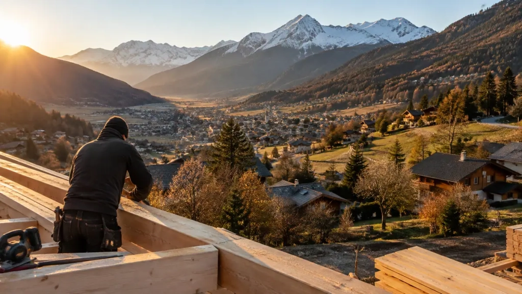 Vue de la combe de Savoie, secteur d’intervention du maçon à Albertville
